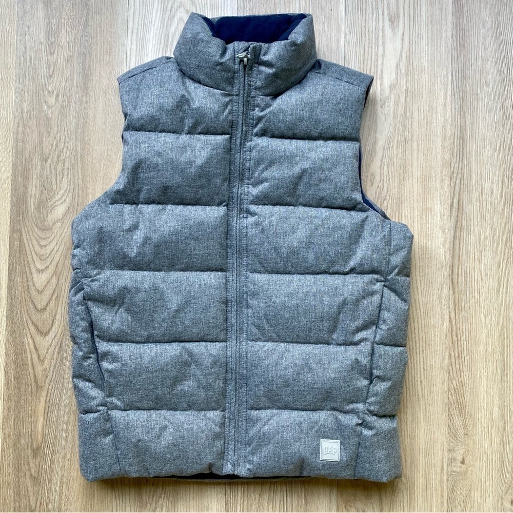GAP Kids Gray Heather Puffer Vest Kids Unisex